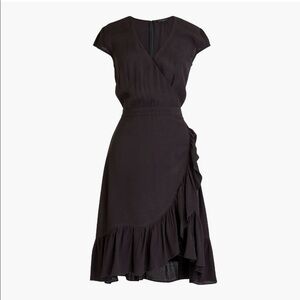 J.Crew drapery crepe mini dress black size 6